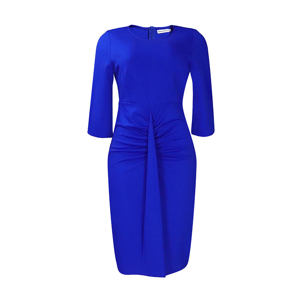 Sleeve Fashion Temperament Commute Sheath African Dress