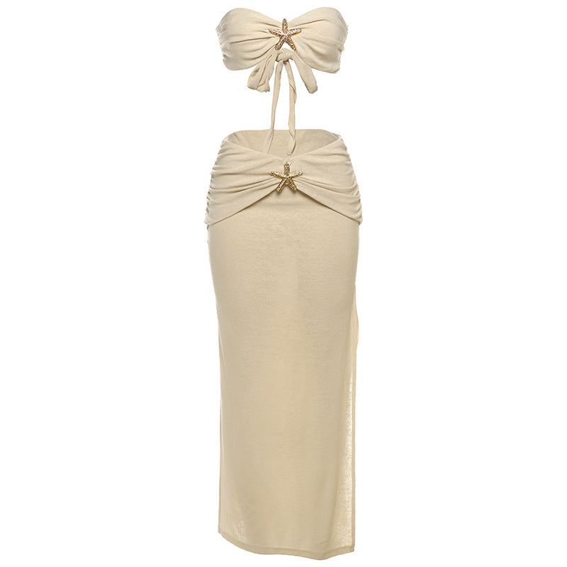 Hot Sexy Tube Side Slit Two-piece Vests