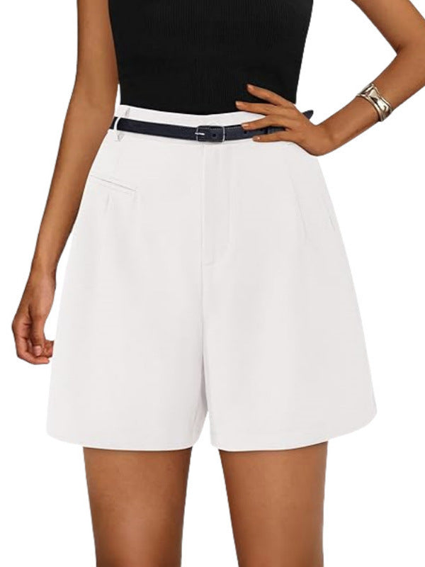 Women's Summer Elastic High Waist Wide Leg Shorts