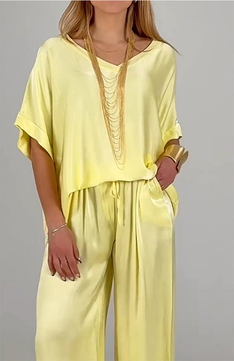 Women's Collar Solid Color Loose For Fashion Casual Suit