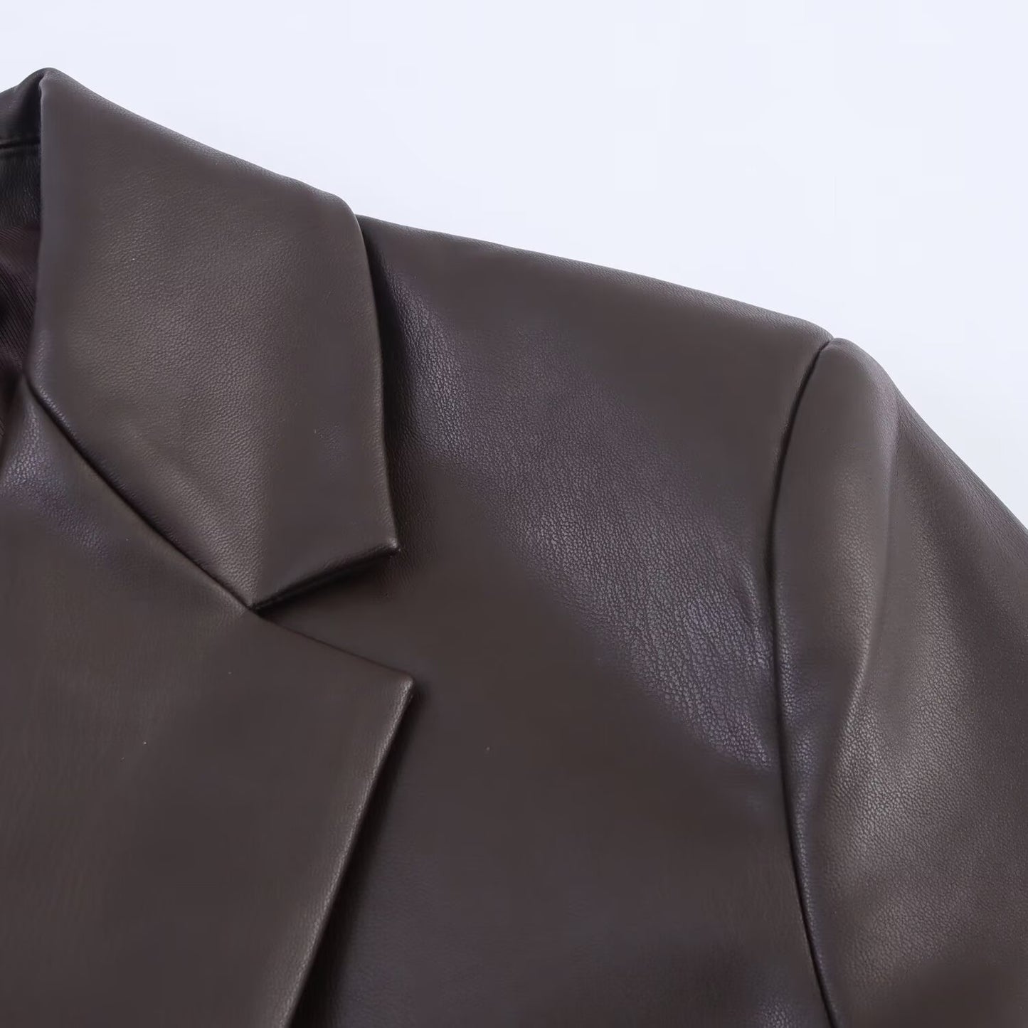Women's Durable Fashion Casual Leather Effect Coats