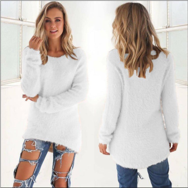 Women's Fashion Solid Color Long Sleeve Sweater