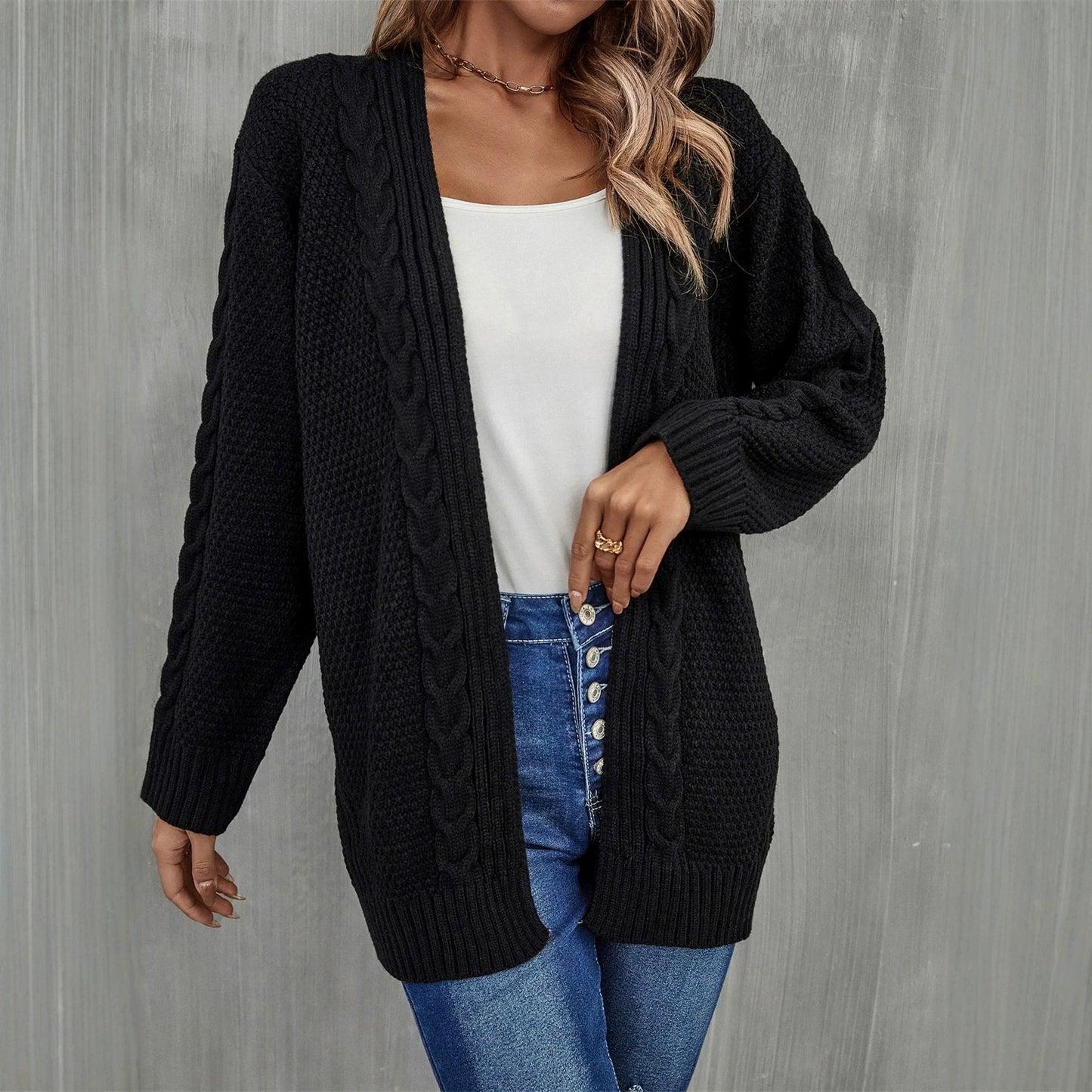 Women's Spring Large Irregular Hollow Knitted Sweater