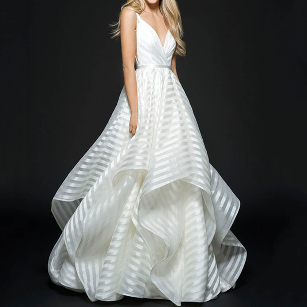 Women's Backless Lace Dress Small Trailing Beautiful Light Wedding Dresses