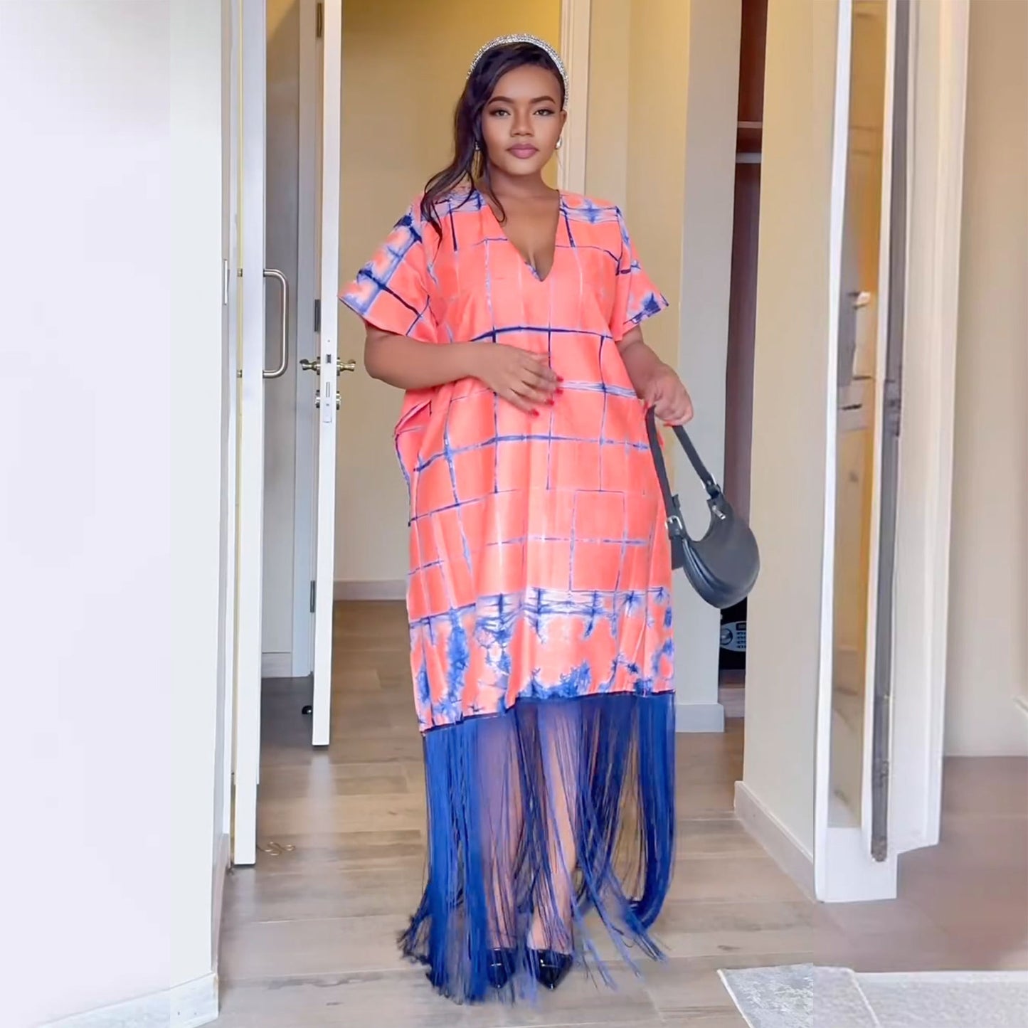 Attractive Summer Loose Casual Tassel Dress Dresses