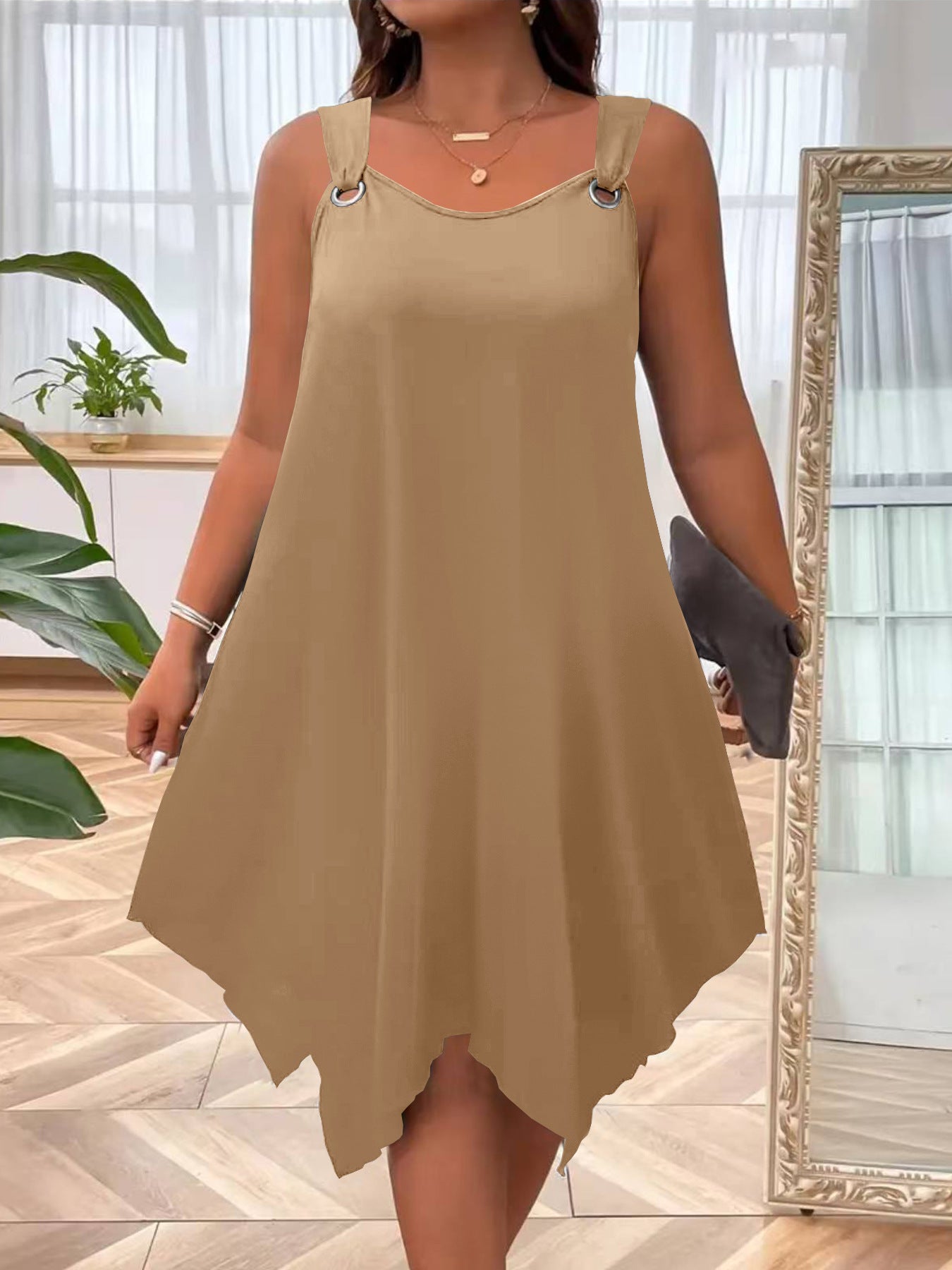 Women's Summer Elegant A- Line Round Neck Dress