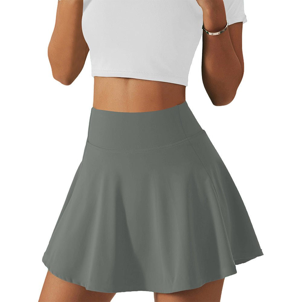 Tennis Summer Pocket High Waist Yoga Running Skirts