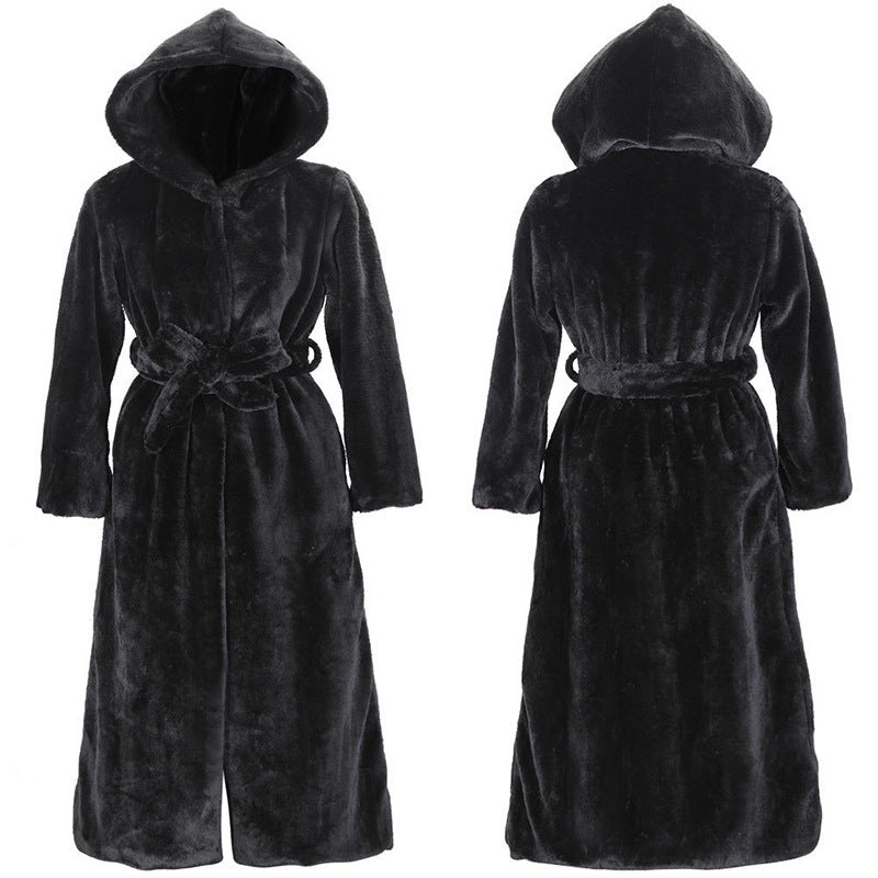 Women's Faux Fur Hooded Thickened Long Section Coats