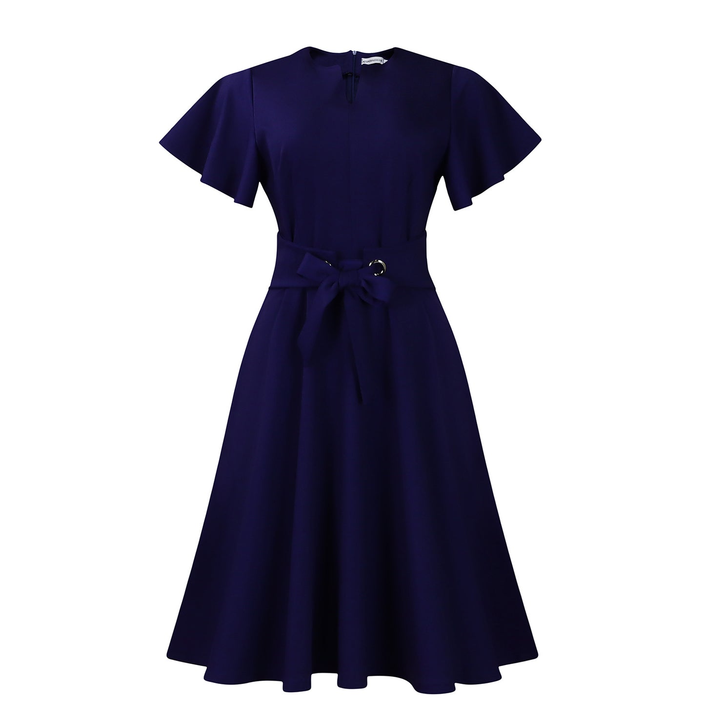Women's Summer Fashion Temperament Pure Color Sleeve Dresses