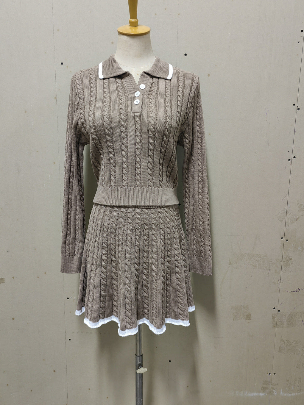 Women's Woolen Long-sleeved Button Lapel Umbrella Suits