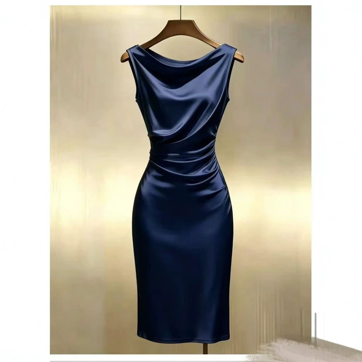 Summer Pleated Sleeveless French Elegant Fashion Dress