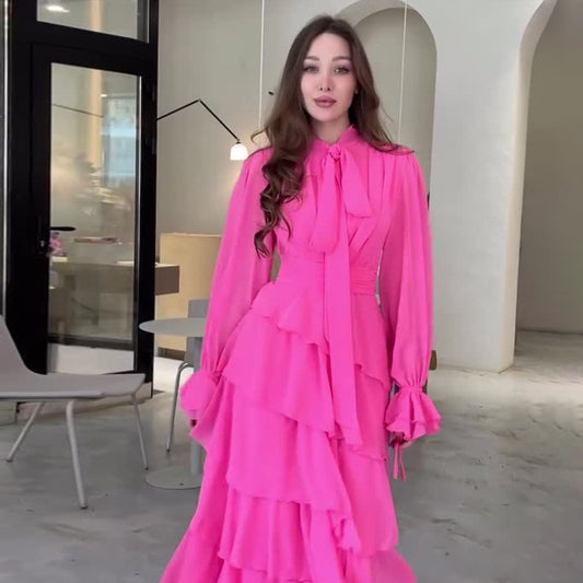 Palace Style Chiffon Design Sense Half Dresses