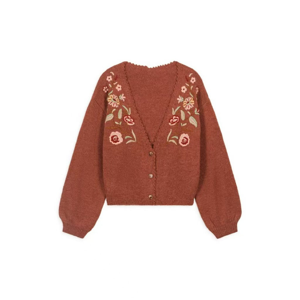 Embroidered Hand Crocheting Lace Knitted With Cardigans