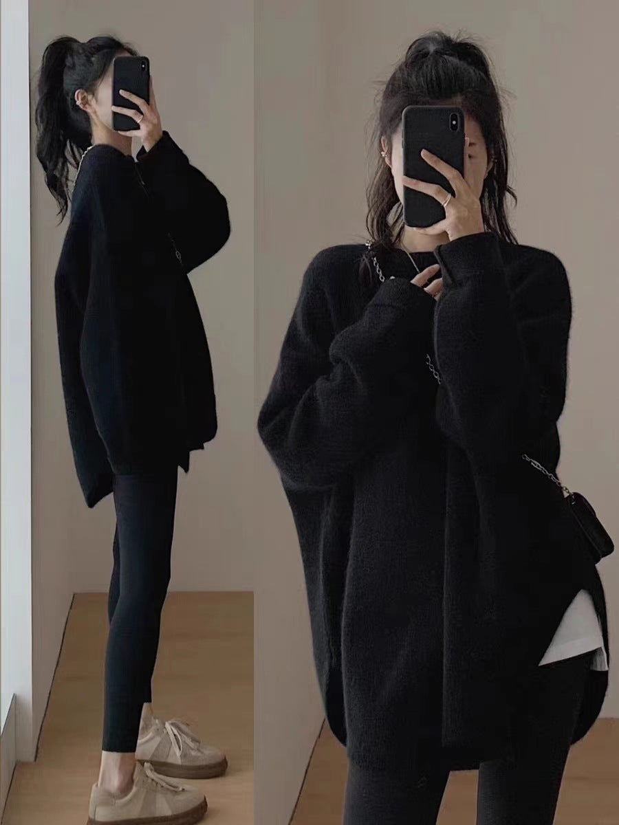 Women's Korean Style Inner Mid-length Knitted Women's Sweater
