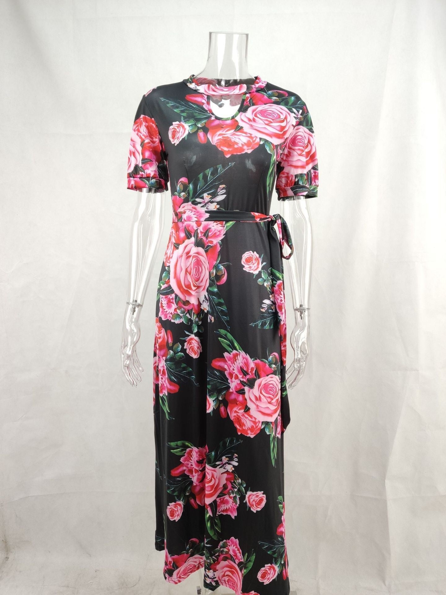 Sexy Fashion Digital Printing Style Large Dress