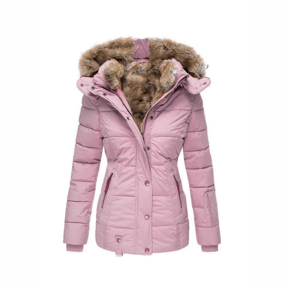 Women's Winter Warm Fur Collar Cotton Clothes Coats