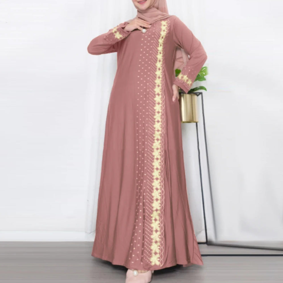 Positioning Print Fashionable Elegant Long Sleeve Dress