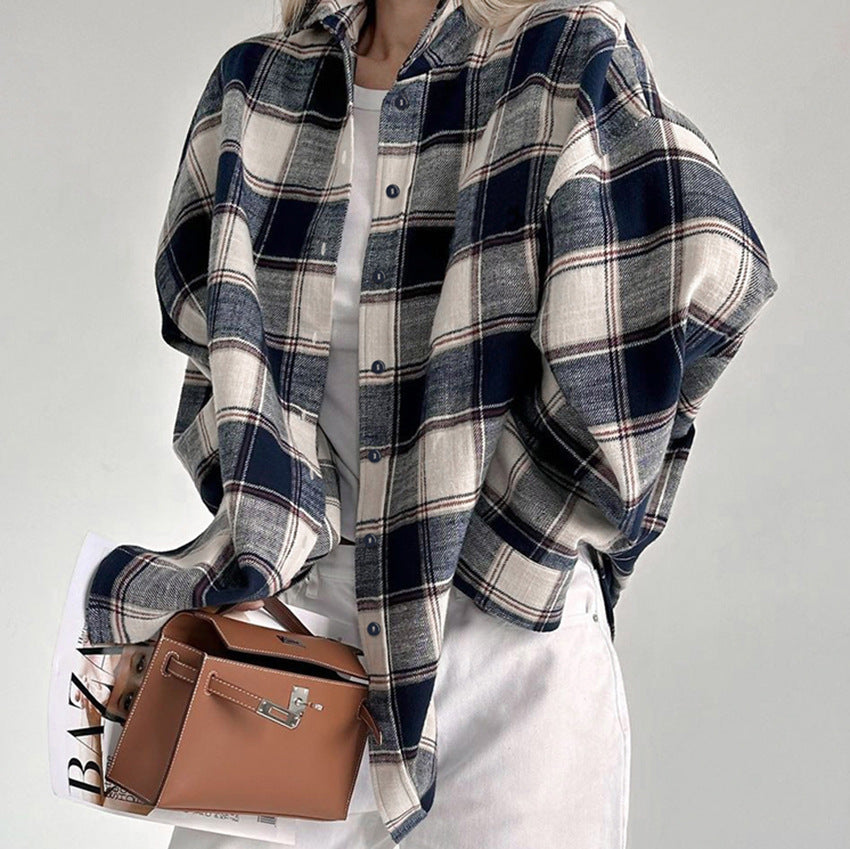 Long Sleeve Shirt Loose Casual Style Blouses