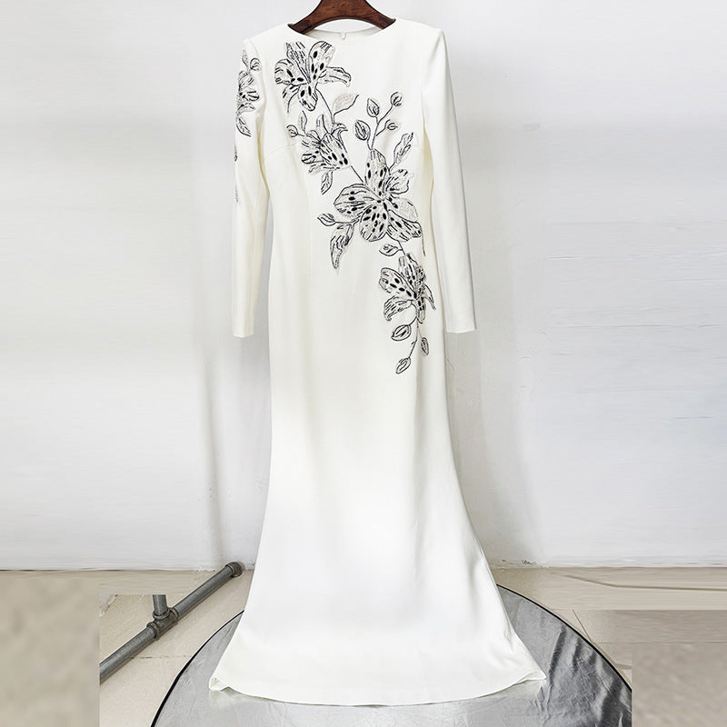 For Dinner Formal Dress Embroidered Beads Dresses