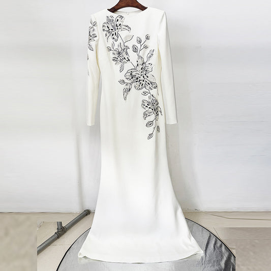 For Dinner Formal Dress Embroidered Beads Dresses