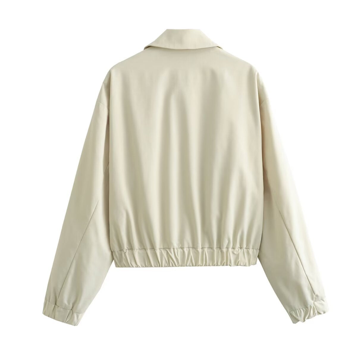 Women's Summer Lapel Zipper Ornament Loose Pilot Coats