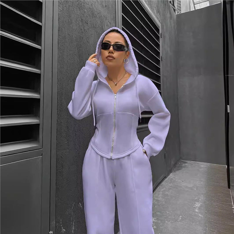 Popular Casual Versatile Women's Hooded Two-piece Fashion Casual Suit