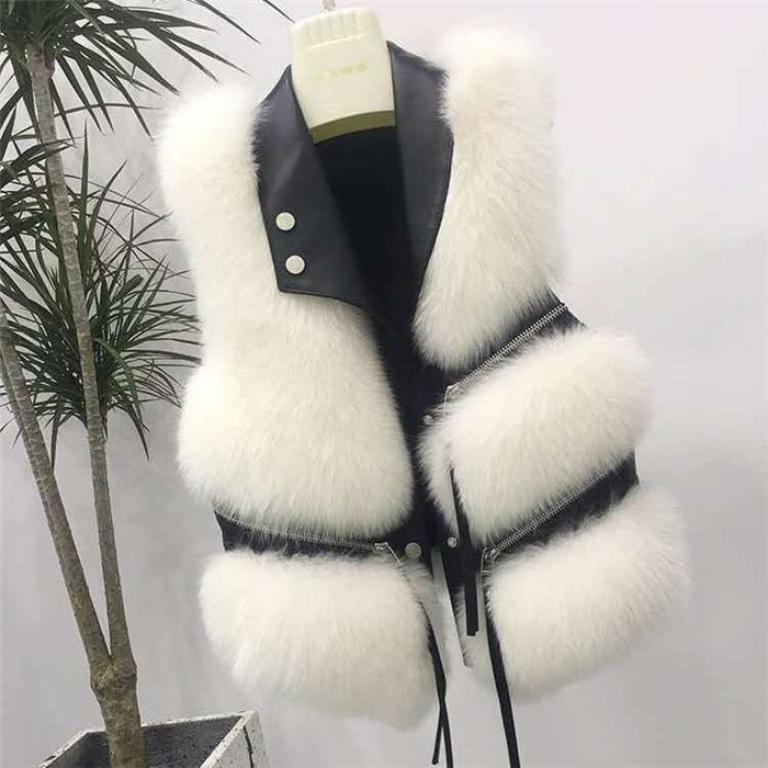 Women's Unique Trendy Faux Fox Fur Coats