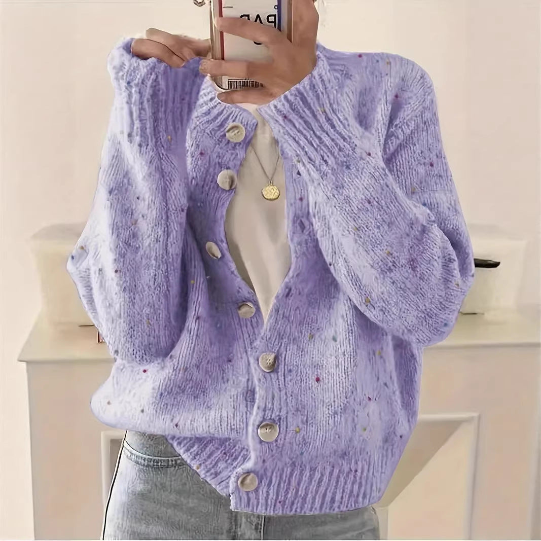 Women's Atmosphere Mixed Color Dots Gentle Simple Sweater