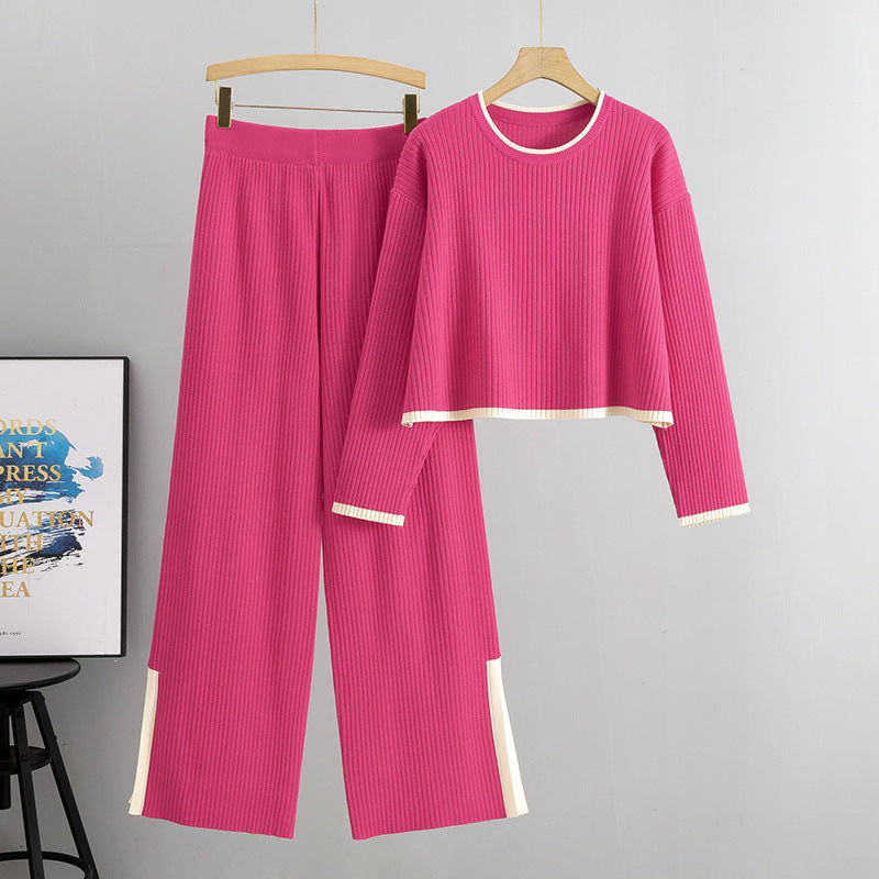 Glamorous Women's Knitting Autumn Two-piece Set Suits