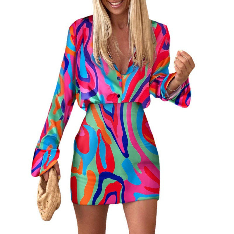 Women's Two Pieces Sexy Shirt Outfit Fashion Suits
