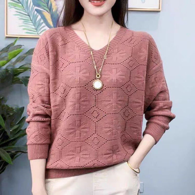 Women's Spring Thin Hollow Out Pullover Women's Sweater