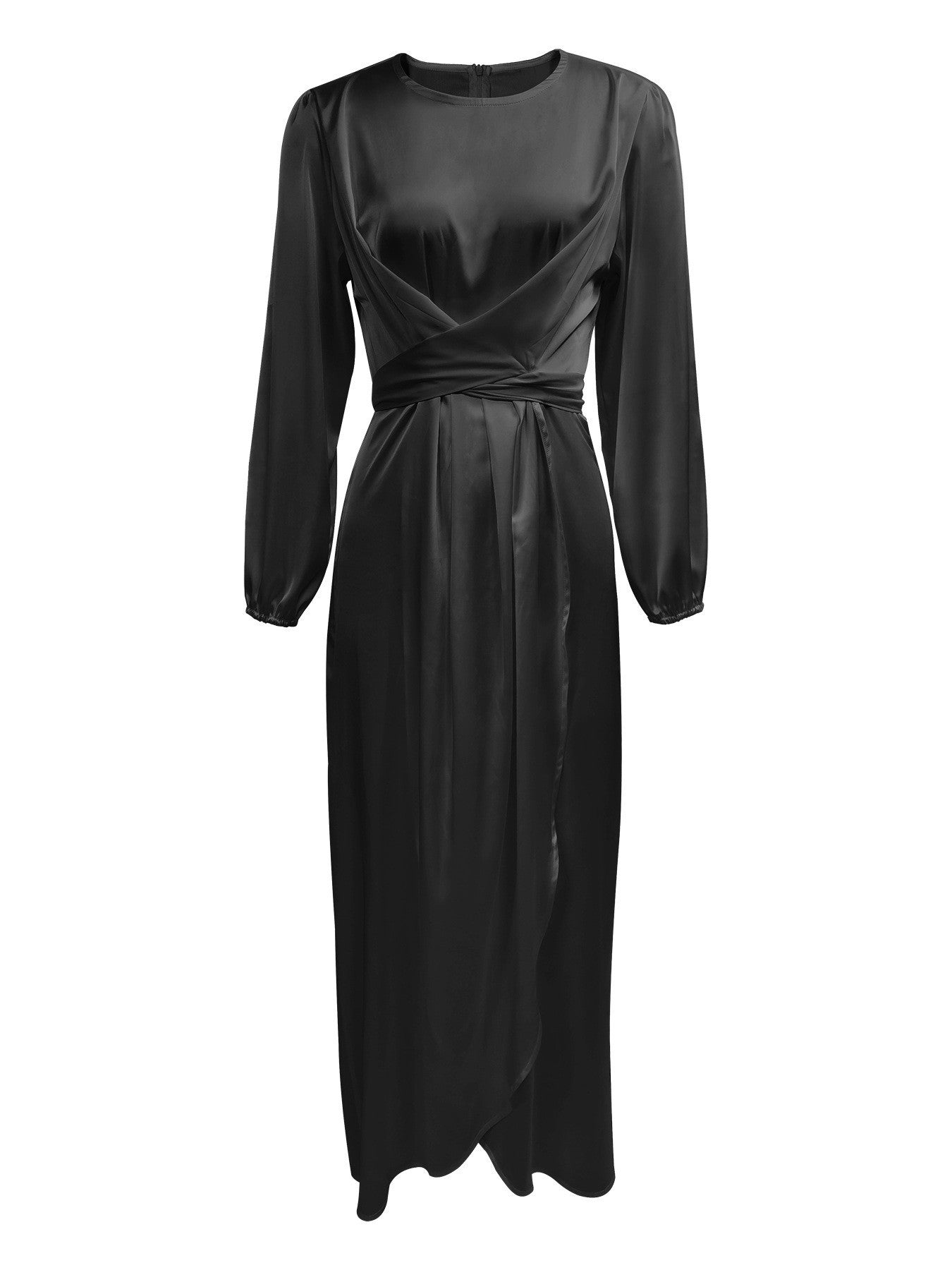 Women's Soft Waist Urban Style Satin Long Dress