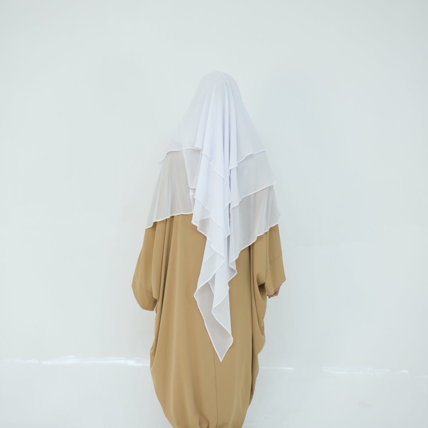 Ruffled Big Swing Headscarf Solid Color Dresses
