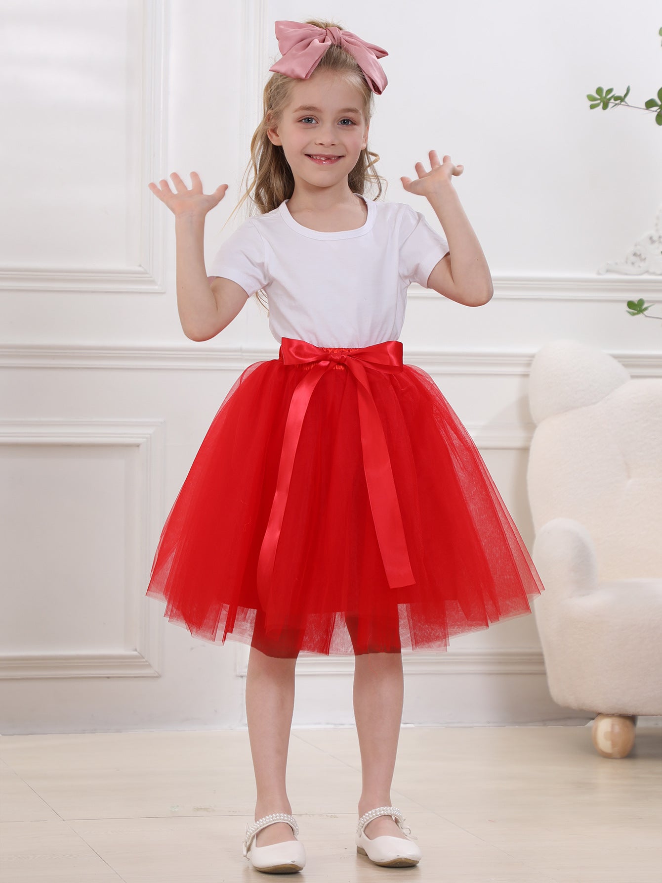 Women's & Children's & Tulle Pettiskirt Flower Dress Skirts