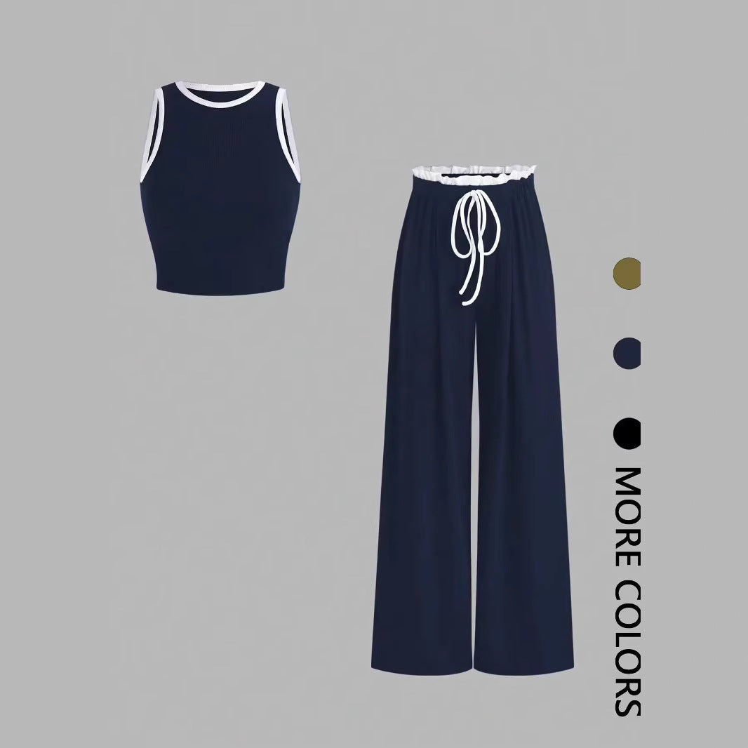 Round Neck Slim Fit Female British Fashion Casual Suit