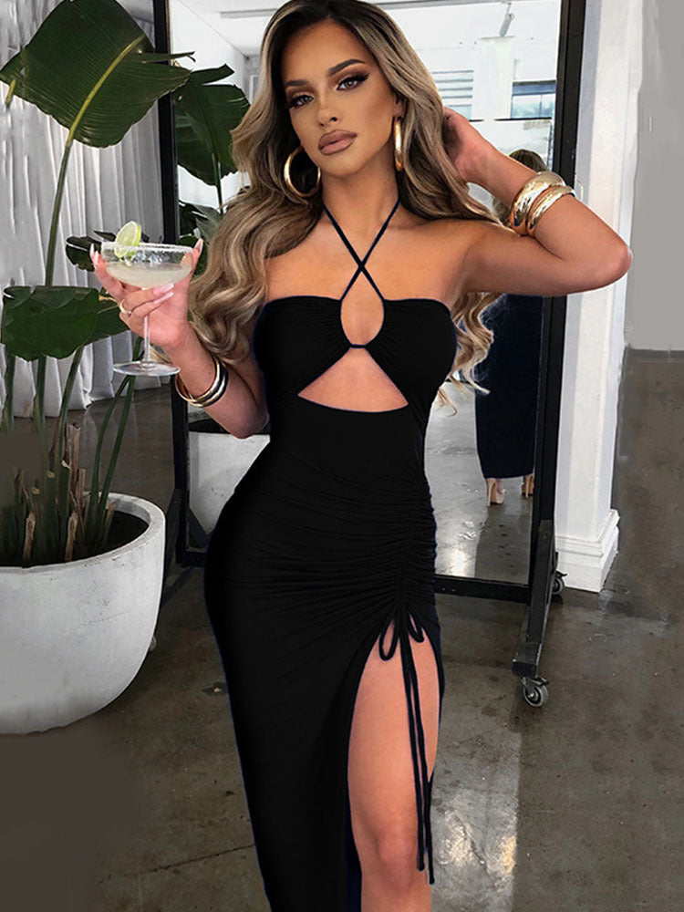 Spring Dress Sexy Hot High Slit Dresses