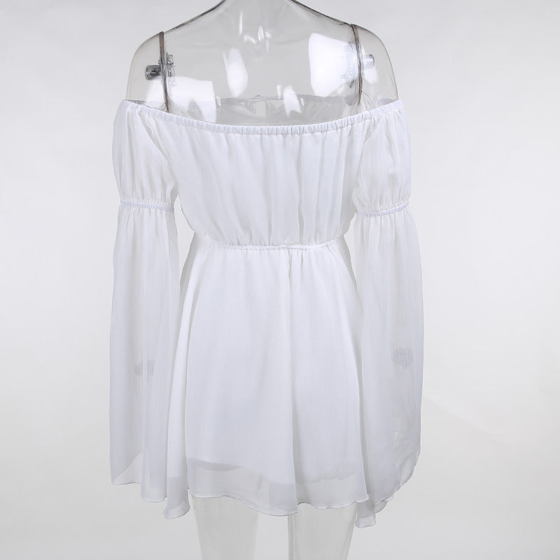 Women's Flared Sleeve Dress Spring Sexy Temperament Suits