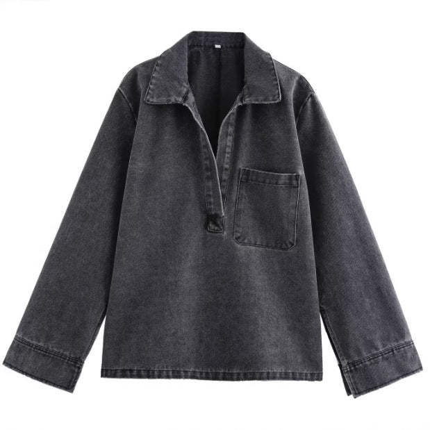 Women's Fashion Loose Pullover Lapel Long Sleeve Suits