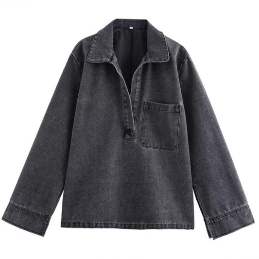 Women's Fashion Loose Pullover Lapel Long Sleeve Suits