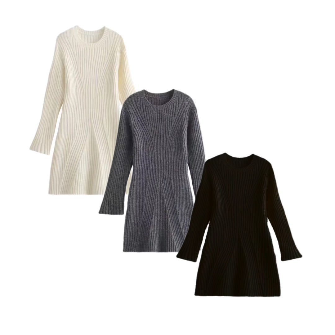 Women's Slouchy Fashion Thread Knitted Dress Dresses