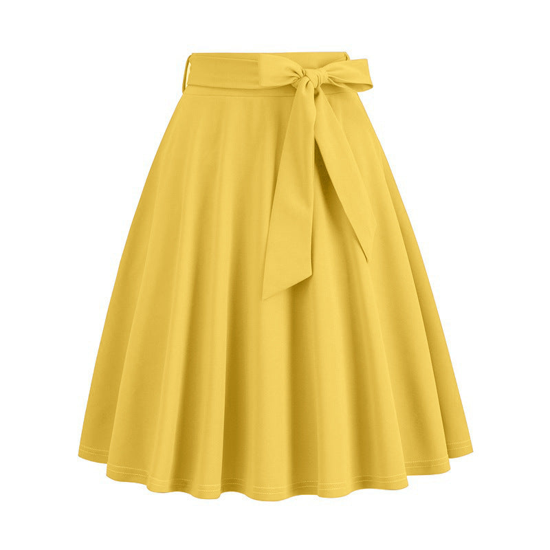 Women's Vintage Hepburn Style Large Swing Skirts