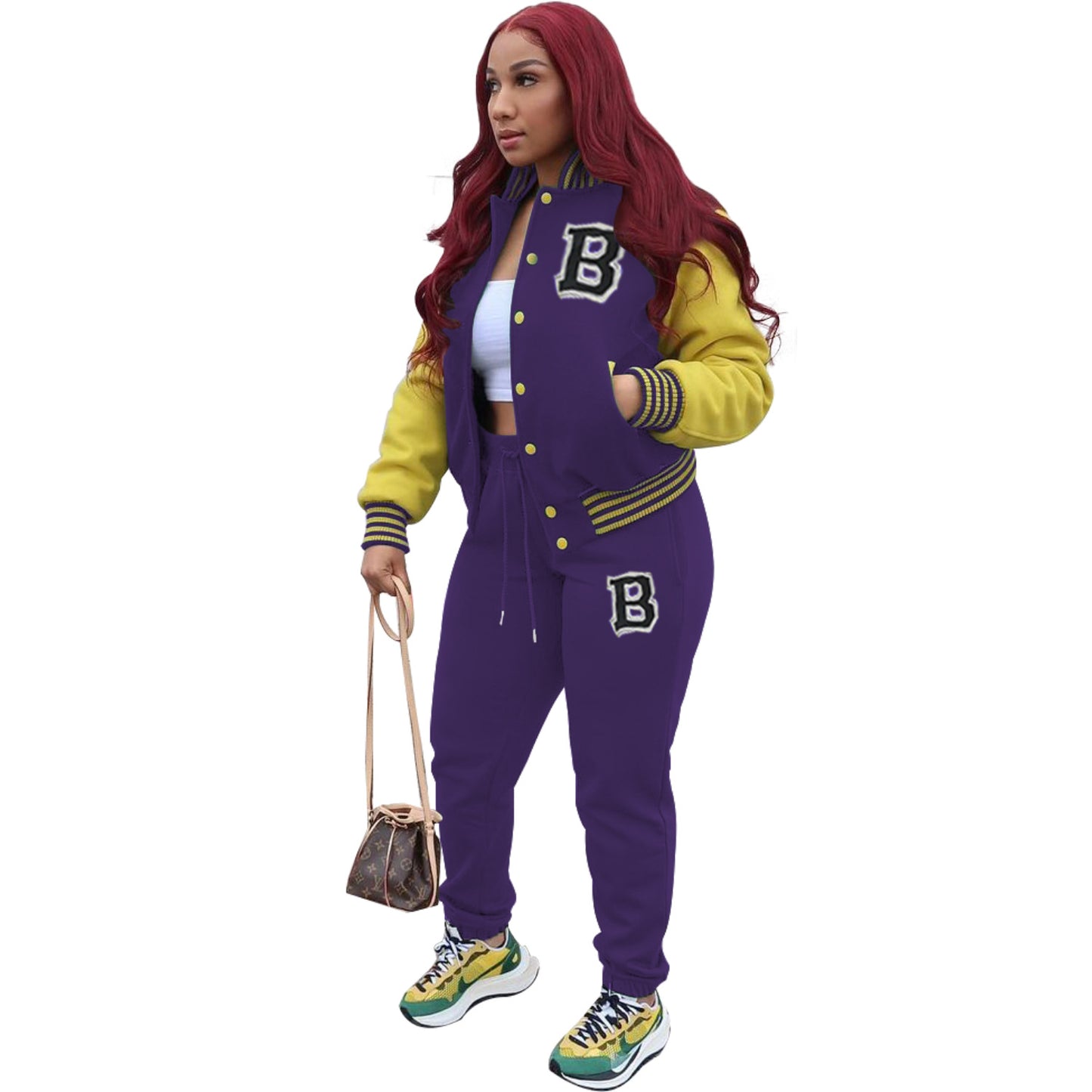 Charming Creative Baseball Set Letter Two-piece Suits