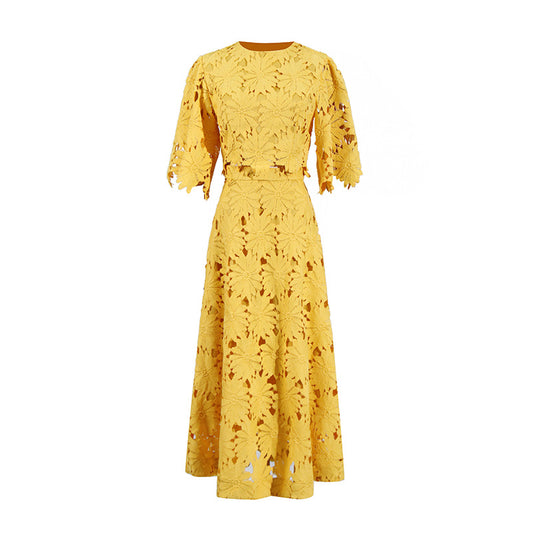 Women's Fashionable Elegant Style Two-piece Round Neck Suits