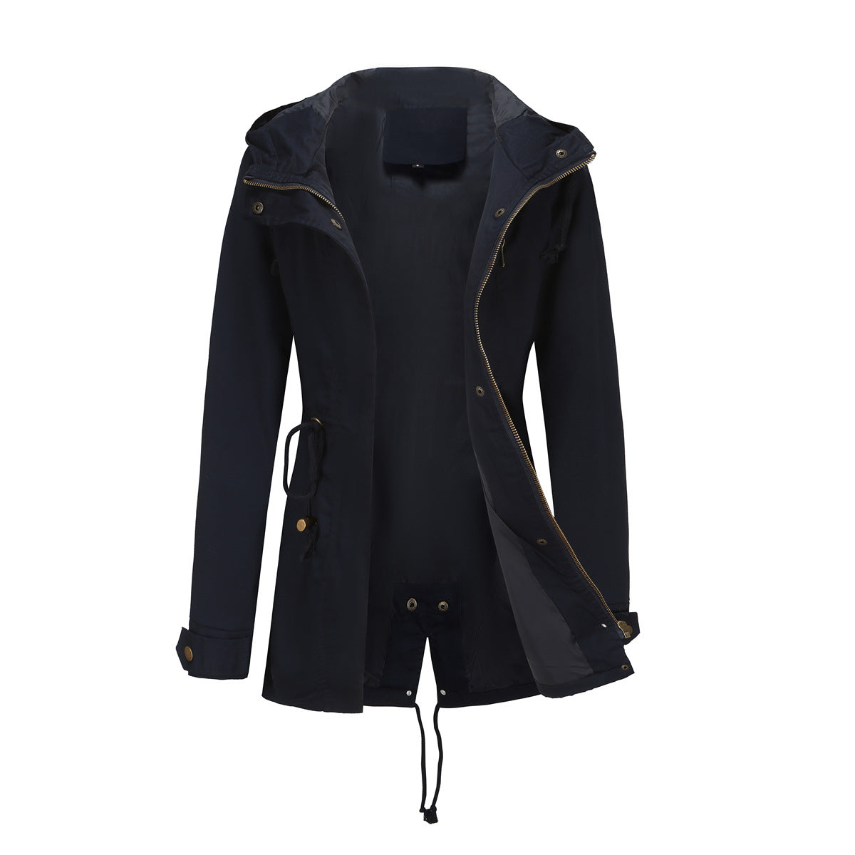 Women's Cotton Anorak Loose Solid Color Coats