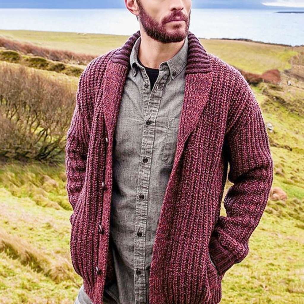 Men's Solid Color Long Sleeve Slim Knit Sweaters