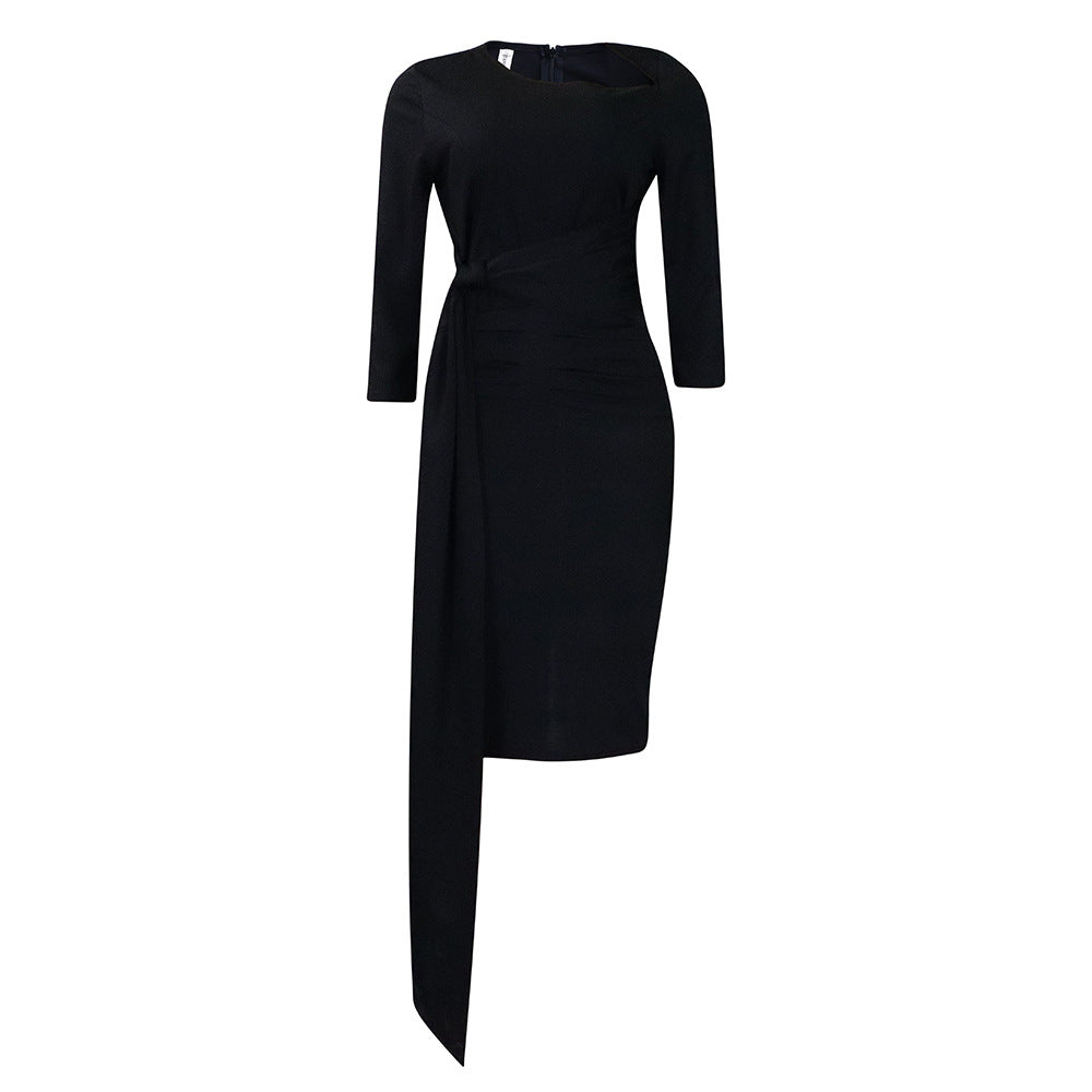 Women's Summer Office Three-quarter Sleeve Pleated Professional Plus Size