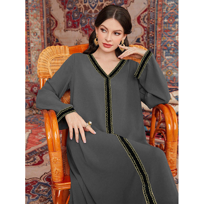 Women's With Label Temperament Loose Fashionable Embroidered Dress