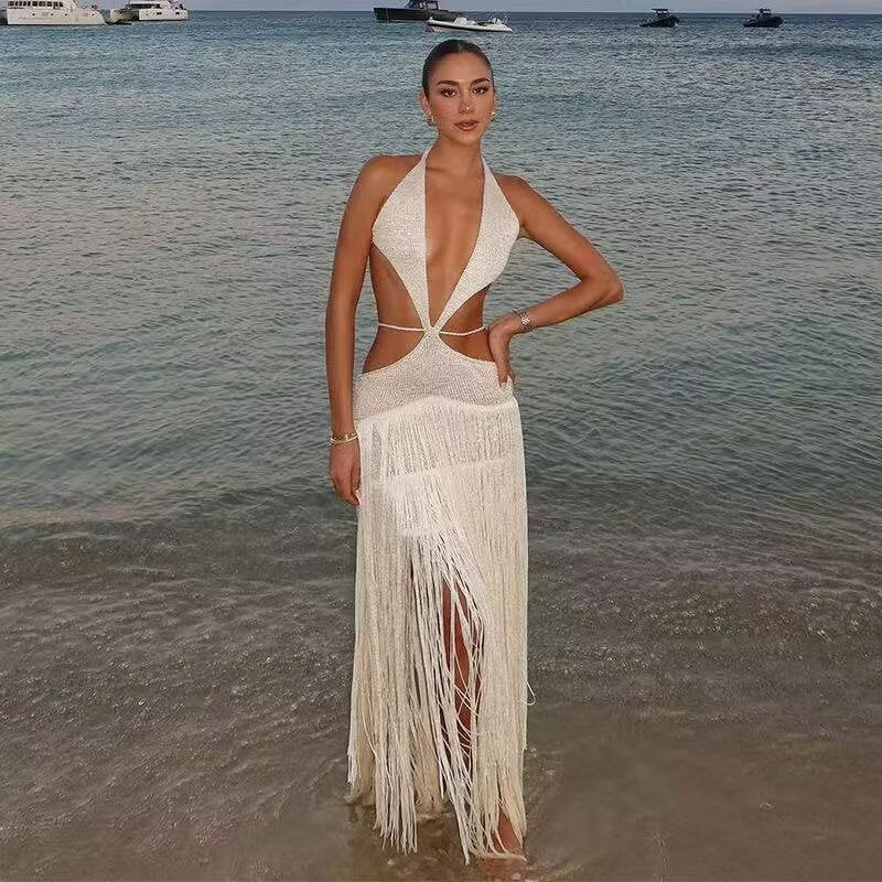 Women's Trendy Early Spring Tassel Dress Dresses