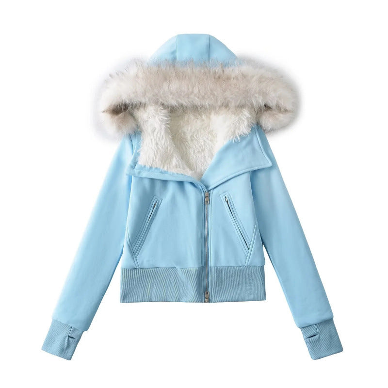 Head Hooded Environmental Protection Fur Collar Sweaters