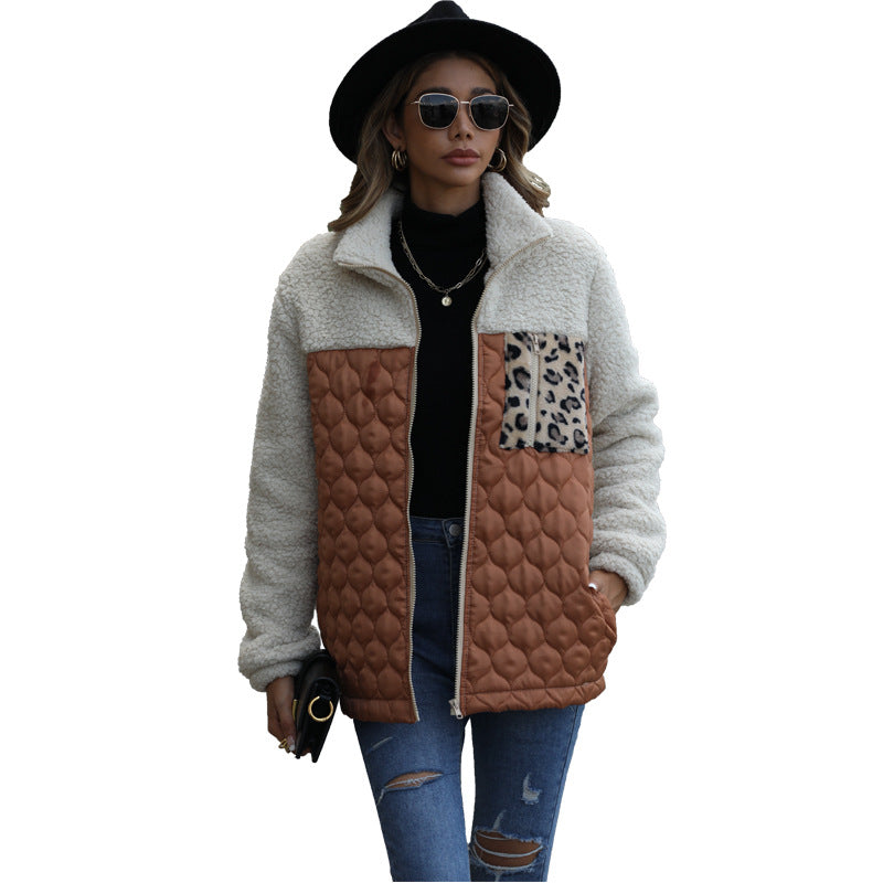 Women's Plush Long Sleeve Loose Round Neck Coats